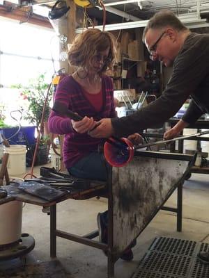 Making a bowl.