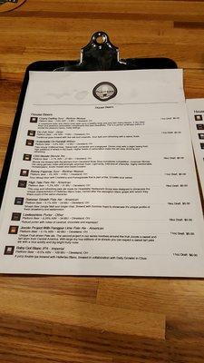 House beer list