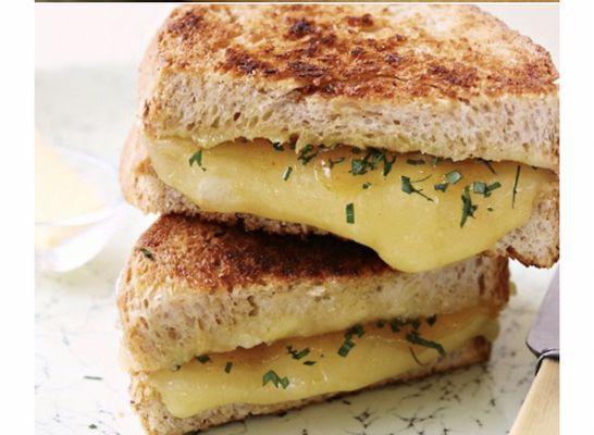 Grilled cheese sandwiches.