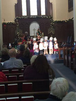 Children sharing the story of Jesus' birth!