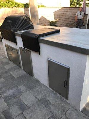 Custom built barbecue area