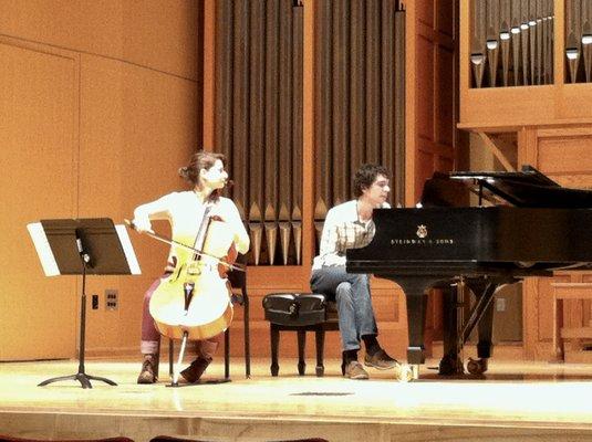 Collaborating with a pianist for a recital