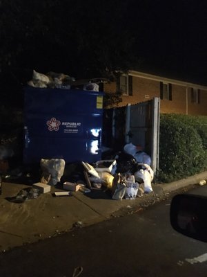 we pay for trash pick up but trash look like this daily in courtyard apartments