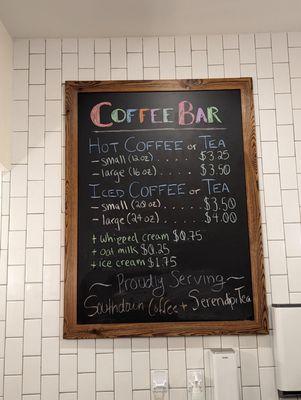 The Coffee Bar signage