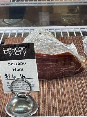 Serrano ham imported from Spain