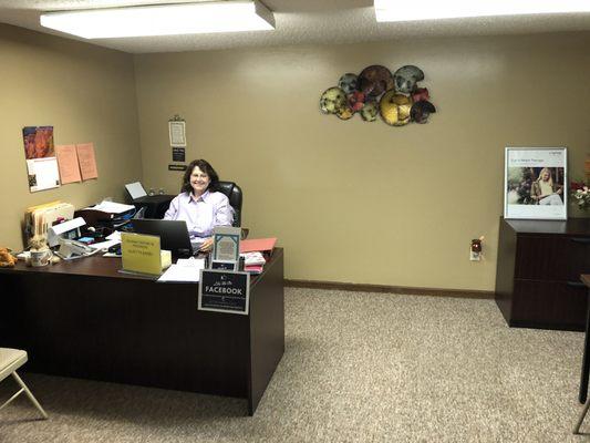 Pam Barry, Office Manager in the glen Carbon office