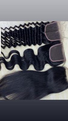 HD Closures, Transparent and Frontals Available