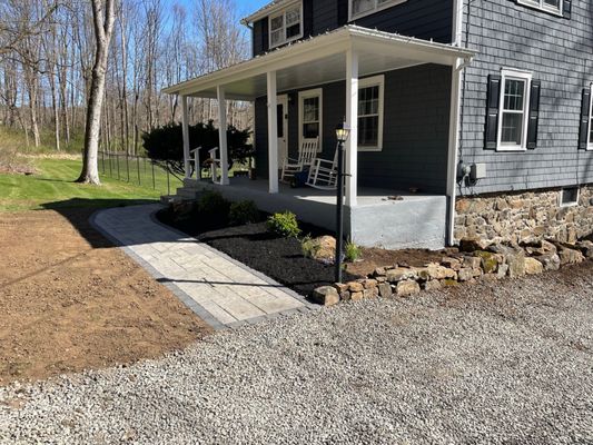 Front yard paver walkway using Techo Bloc Blu 60