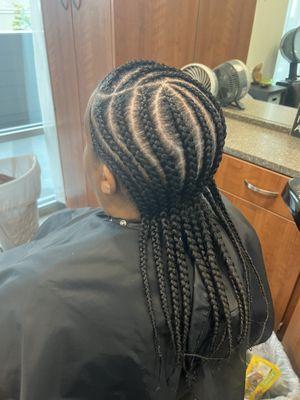 Cornrows style