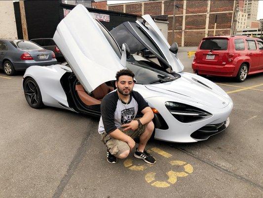 Kamal (owner) by Indians Jose Ramirez 2018 Mclaren 720s after window tinting