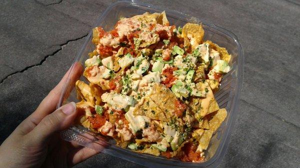 Spicy ahi nachos