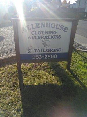 Look for this sign and you'll be in the right spot to get your clothes taken care of!