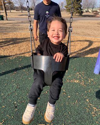 my son loved the swing set!