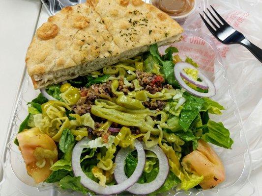 Greek Salad from the cafeteria