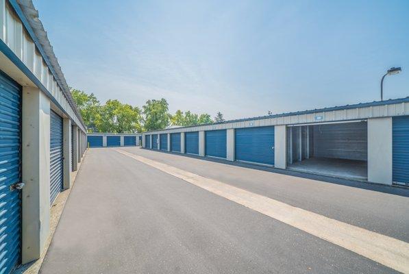 Inside of one of our large storage units with drive-up access