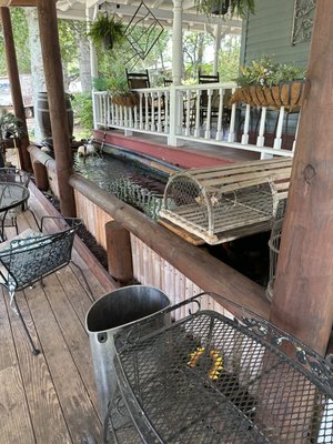 Water feature on front dining porch