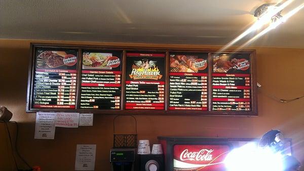 Menu board