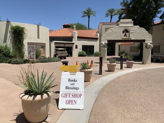 This bookstore is located on the property of the  Franciscan Renewal Center.