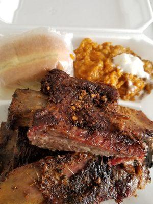 Beef Rib Platter with Candied Yams