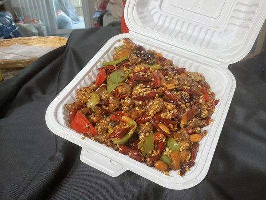 My extra spicy Kung pao chicken