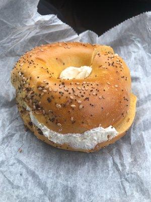 Cream cheese bagel