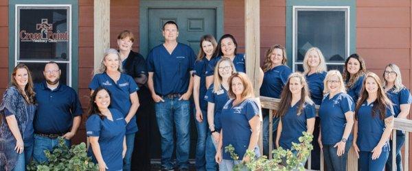 The Cross Point Veterinary Clinic Team.