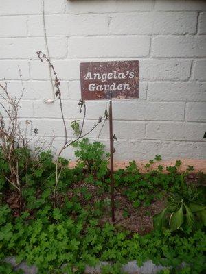 Rusted steel garden sign personalized