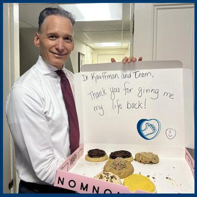 Sweet gestures like these truly warm our hearts A wonderful patient of Dr. Kaufman sent over some delicious cookies to ou...