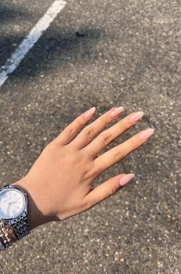 natural gel nails with sparkle