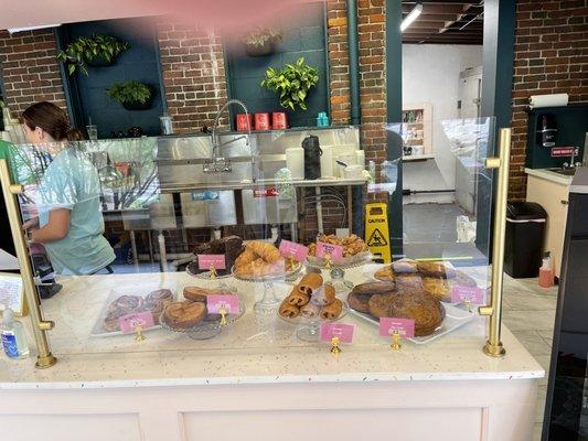 Baked goods display