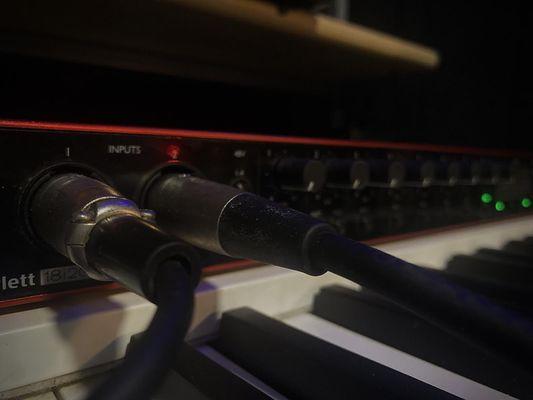 Our 18 channel Scarlett interface, made for both mics and live instruments