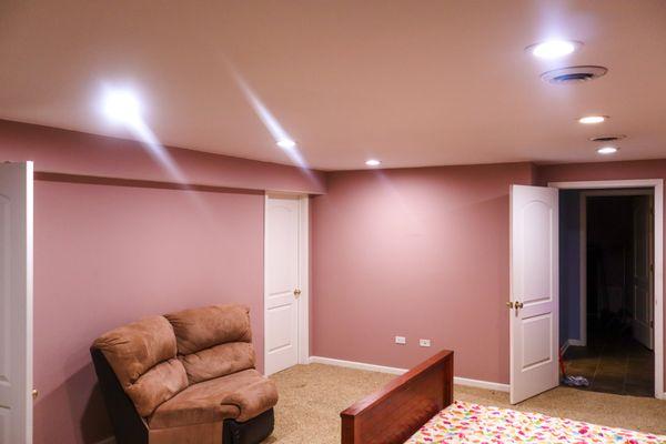 Can lighting to illuminate a basement bedroom