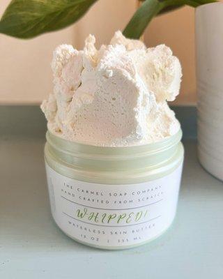 A waterless wonder, Whipped will melt on your skin like butter, deeply moisturizing parched skin.