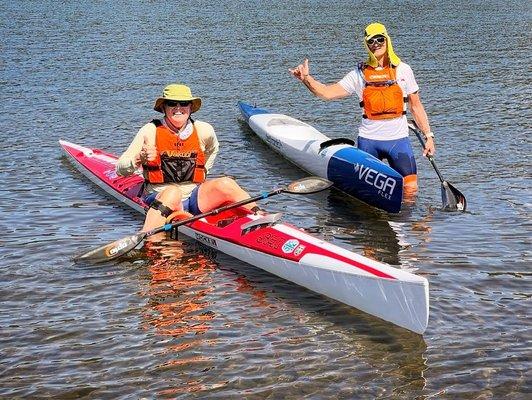 Learn to surf ski with my coach Van Douglas in Hood River, OR. Private 1-1 personalized class.