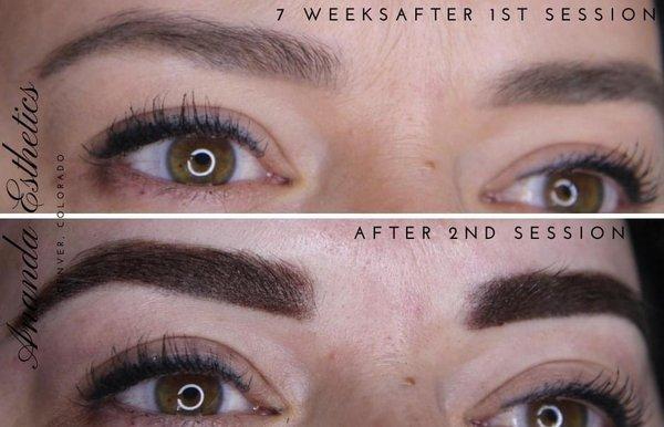 Touch up powder brows