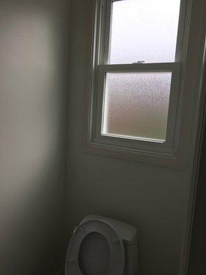 Bathroom privacy window