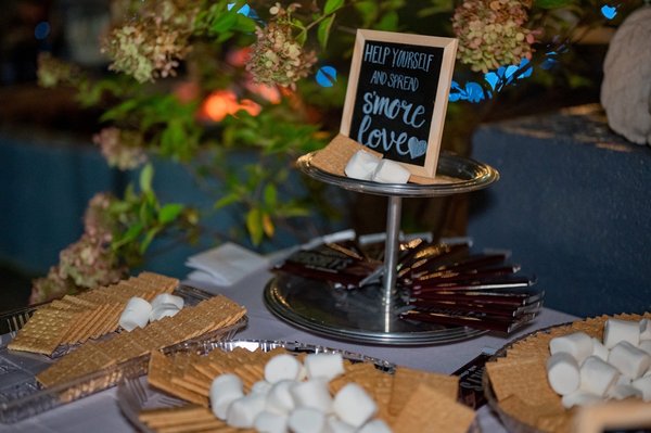 Part of the s'more table they helped set up!