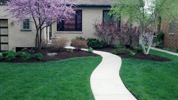 spring clean up and mulch installation