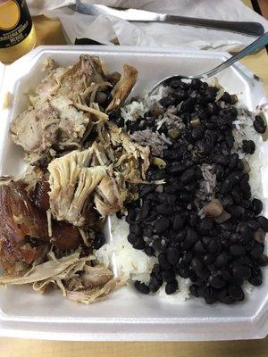 Pork with black beans and rice