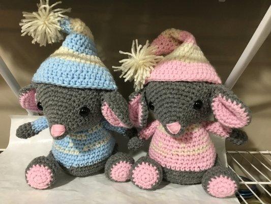 Sample of the wide assortment of crochet animals (stuffies)