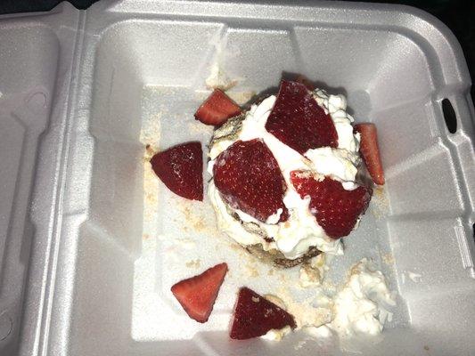 Deep fried strawberry shortcake  SOOOOO GOOD