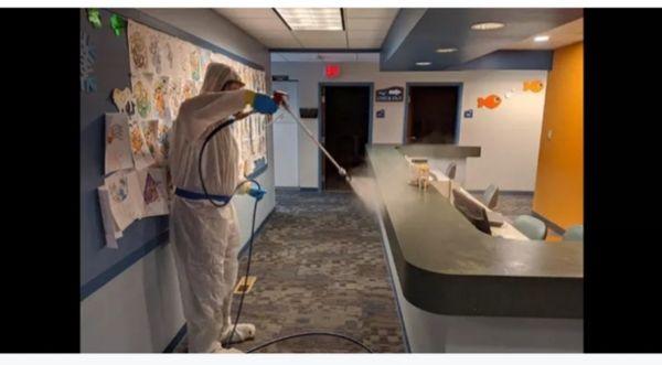 STEAM AND FOGGER DISINFECTANTING USING HOSPITAL GRADE DISINFECTANT!