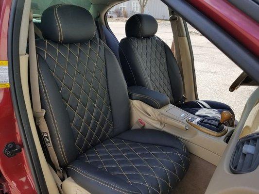 Jaguar seats reupholstered