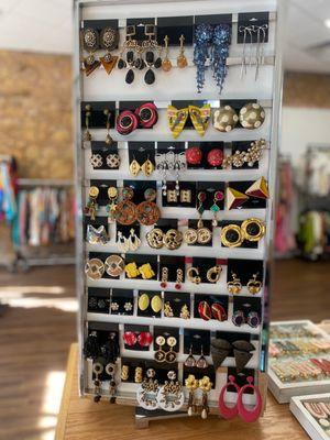 Vintage earrings display