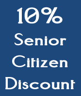 10% off for all senior citizens, New customers, As well as ALL military personnel!!