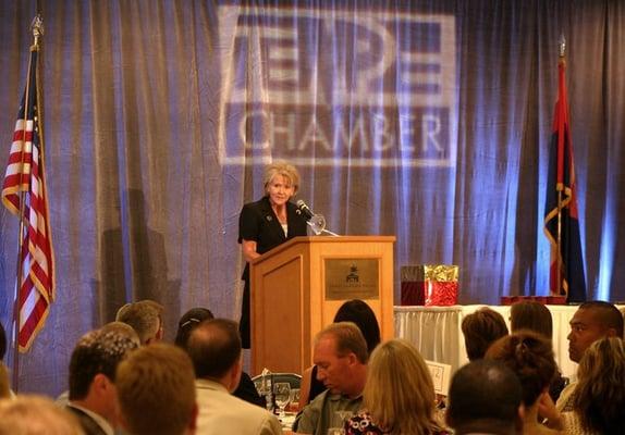 U.S. Secretary of Transportation Mary Peters speaks at the Annual Luncheon