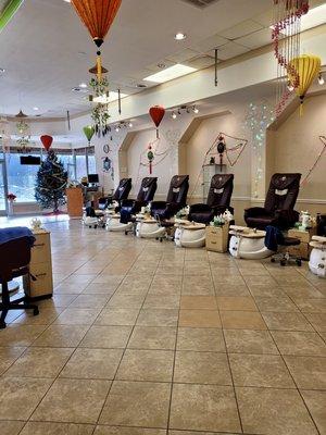 Expect to fall asleep in our plush chairs during a relaxing pedicure!