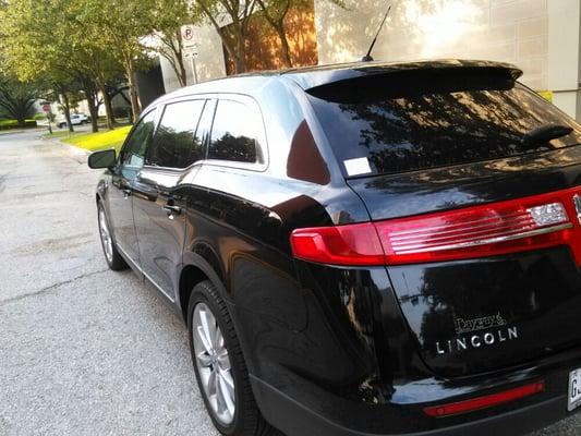 Elegant and sleek Lincoln MKT sedan town car.