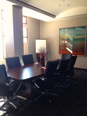 Large conference room with video conferencing