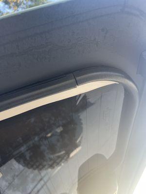 The air bubbles inside from the window tint from them not properly placing the tint